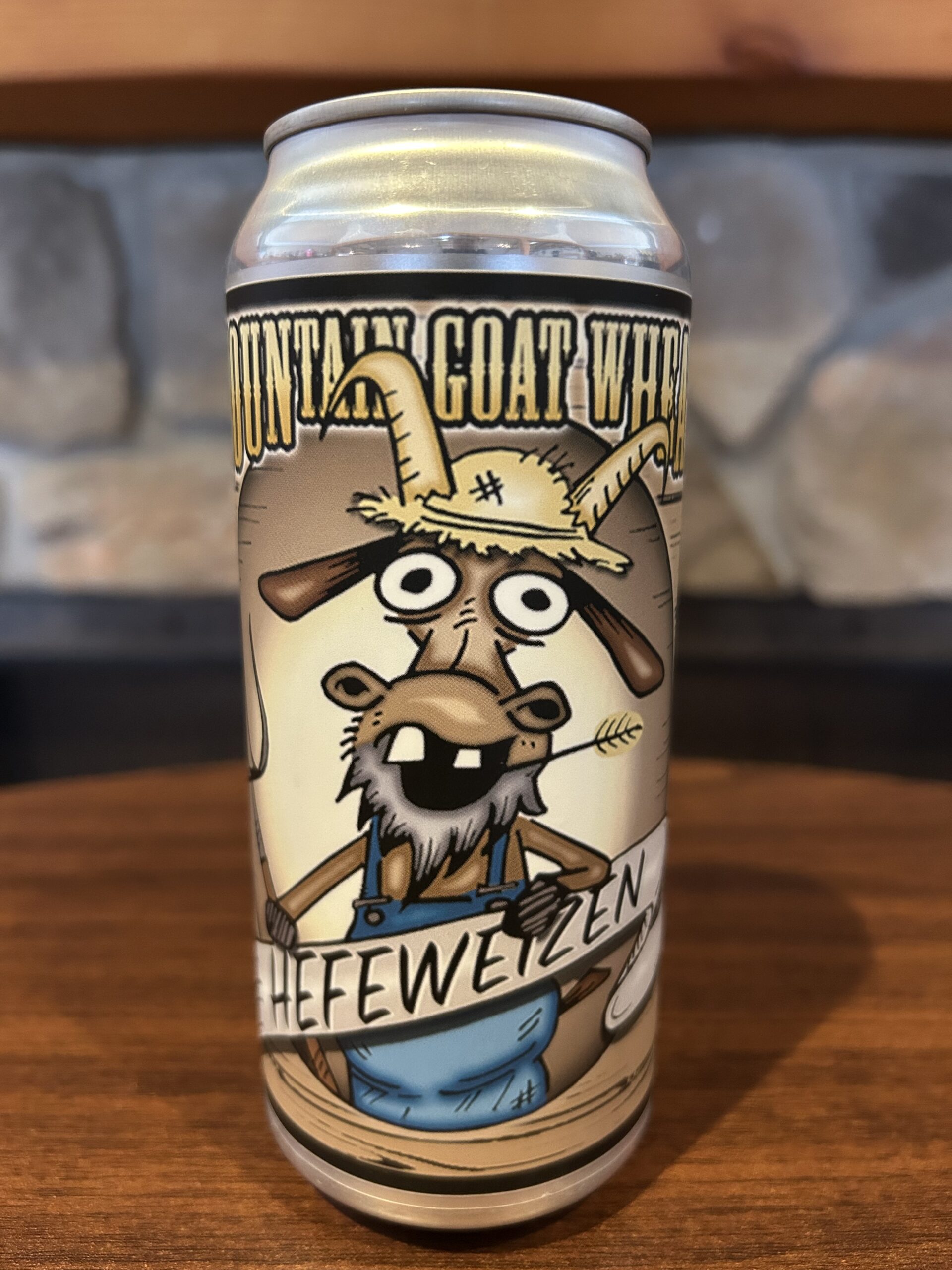 Can of Mountain Goat Hefeweizen